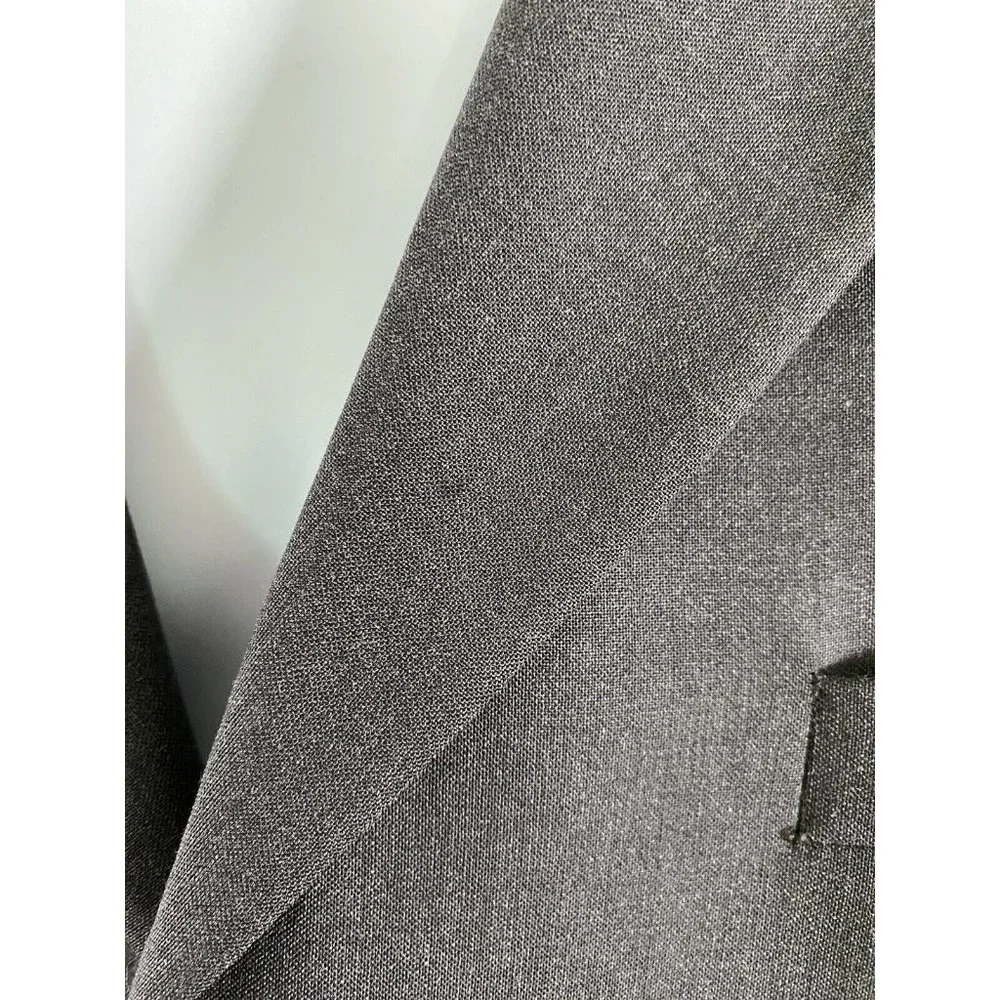 Brooks Brothers Brooksease Gray 3 Button Wool Jacket Blazer Sport Coat 43L